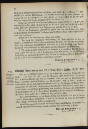 Verordnungsblatt für das Kaiserlich-Königliche Heer 18940215 Seite: 4