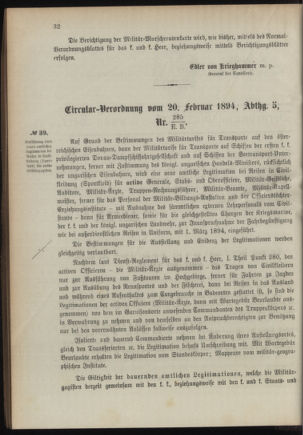 Verordnungsblatt für das Kaiserlich-Königliche Heer 18940221 Seite: 2