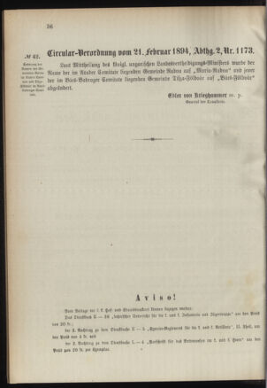 Verordnungsblatt für das Kaiserlich-Königliche Heer 18940227 Seite: 2