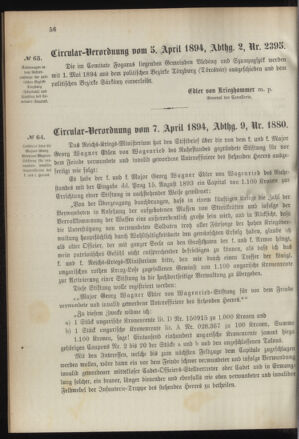 Verordnungsblatt für das Kaiserlich-Königliche Heer 18940411 Seite: 2