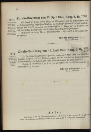 Verordnungsblatt für das Kaiserlich-Königliche Heer 18940426 Seite: 2