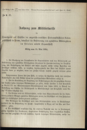 Verordnungsblatt für das Kaiserlich-Königliche Heer 18940516 Seite: 3