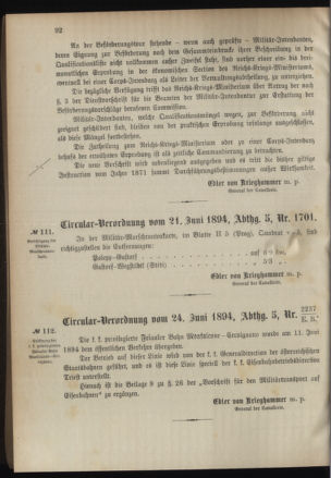 Verordnungsblatt für das Kaiserlich-Königliche Heer 18940628 Seite: 2