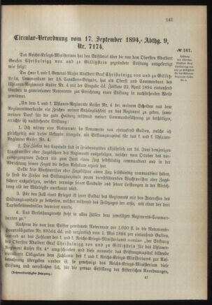 Verordnungsblatt für das Kaiserlich-Königliche Heer 18940922 Seite: 5