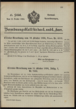 Verordnungsblatt für das Kaiserlich-Königliche Heer