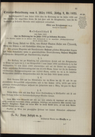 Verordnungsblatt für das Kaiserlich-Königliche Heer 18950315 Seite: 3