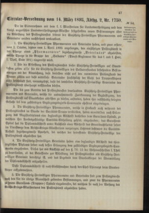 Verordnungsblatt für das Kaiserlich-Königliche Heer 18950315 Seite: 5