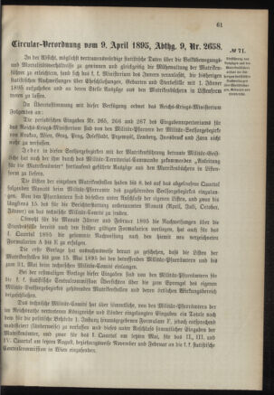 Verordnungsblatt für das Kaiserlich-Königliche Heer 18950411 Seite: 3