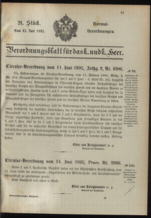 Verordnungsblatt für das Kaiserlich-Königliche Heer