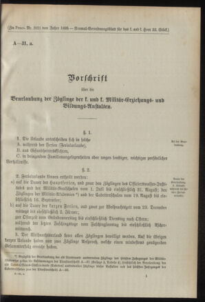 Verordnungsblatt für das Kaiserlich-Königliche Heer 18950820 Seite: 111