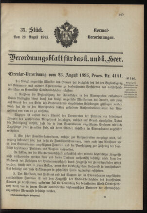 Verordnungsblatt für das Kaiserlich-Königliche Heer 18950829 Seite: 63