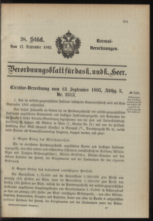 Verordnungsblatt für das Kaiserlich-Königliche Heer