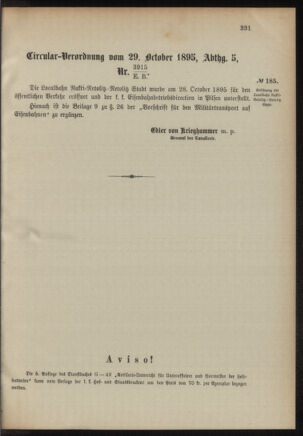 Verordnungsblatt für das Kaiserlich-Königliche Heer 18951106 Seite: 3