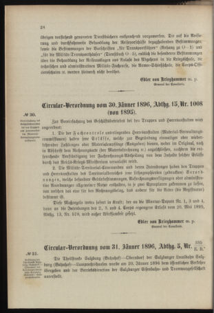 Verordnungsblatt für das Kaiserlich-Königliche Heer 18960205 Seite: 8