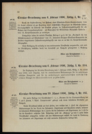 Verordnungsblatt für das Kaiserlich-Königliche Heer 18960213 Seite: 2