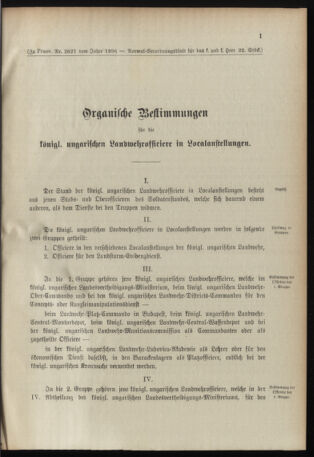 Verordnungsblatt für das Kaiserlich-Königliche Heer 18960703 Seite: 61