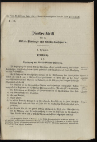 Verordnungsblatt für das Kaiserlich-Königliche Heer 18960703 Seite: 7