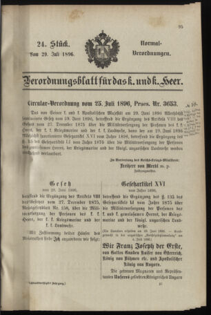 Verordnungsblatt für das Kaiserlich-Königliche Heer