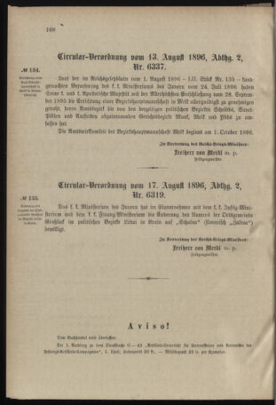 Verordnungsblatt für das Kaiserlich-Königliche Heer 18960822 Seite: 8