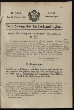 Verordnungsblatt für das Kaiserlich-Königliche Heer