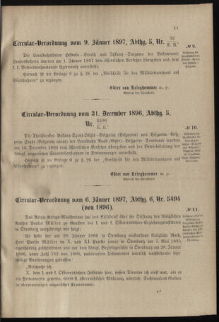 Verordnungsblatt für das Kaiserlich-Königliche Heer 18970112 Seite: 11