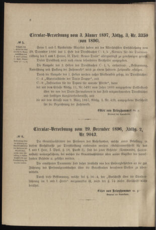 Verordnungsblatt für das Kaiserlich-Königliche Heer 18970112 Seite: 8