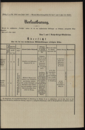 Verordnungsblatt für das Kaiserlich-Königliche Heer 18970515 Seite: 9