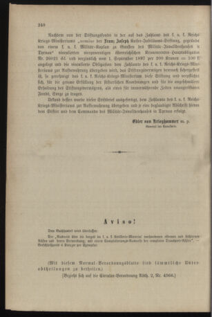 Verordnungsblatt für das Kaiserlich-Königliche Heer 18971117 Seite: 8