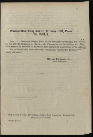 Verordnungsblatt für das Kaiserlich-Königliche Heer 18980103 Seite: 5