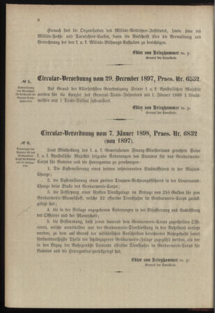 Verordnungsblatt für das Kaiserlich-Königliche Heer 18980111 Seite: 2