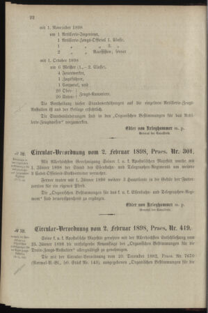 Verordnungsblatt für das Kaiserlich-Königliche Heer 18980209 Seite: 2