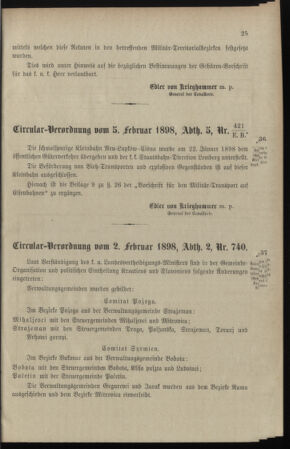 Verordnungsblatt für das Kaiserlich-Königliche Heer 18980209 Seite: 5