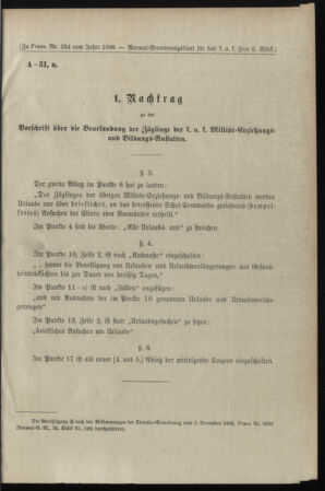 Verordnungsblatt für das Kaiserlich-Königliche Heer 18980217 Seite: 25