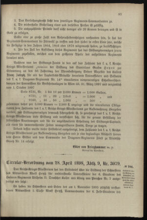 Verordnungsblatt für das Kaiserlich-Königliche Heer 18980507 Seite: 5