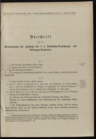 Verordnungsblatt für das Kaiserlich-Königliche Heer 18980516 Seite: 119