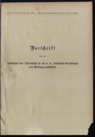 Verordnungsblatt für das Kaiserlich-Königliche Heer 18980516 Seite: 43