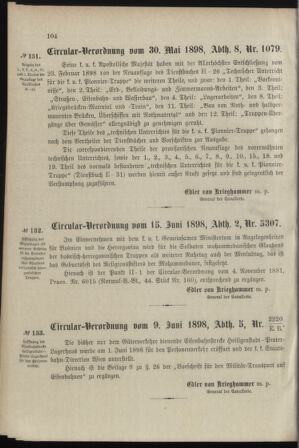 Verordnungsblatt für das Kaiserlich-Königliche Heer 18980618 Seite: 2