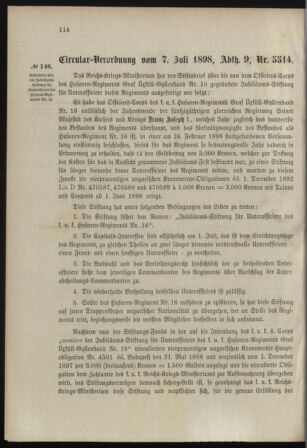 Verordnungsblatt für das Kaiserlich-Königliche Heer 18980713 Seite: 8