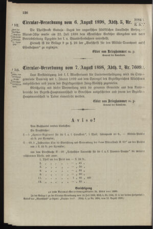 Verordnungsblatt für das Kaiserlich-Königliche Heer 18980813 Seite: 2