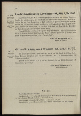 Verordnungsblatt für das Kaiserlich-Königliche Heer 18980917 Seite: 2