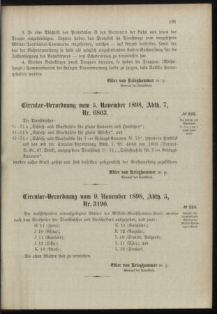 Verordnungsblatt für das Kaiserlich-Königliche Heer 18981118 Seite: 5