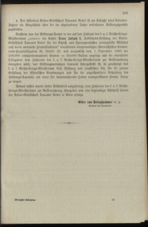 Verordnungsblatt für das Kaiserlich-Königliche Heer 18981126 Seite: 7