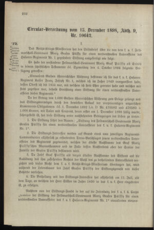 Verordnungsblatt für das Kaiserlich-Königliche Heer 18981217 Seite: 42