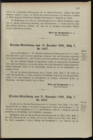 Verordnungsblatt für das Kaiserlich-Königliche Heer 18981217 Seite: 5