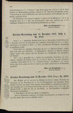 Verordnungsblatt für das Kaiserlich-Königliche Heer 18981217 Seite: 6