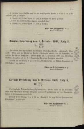 Verordnungsblatt für das Kaiserlich-Königliche Heer 18981217 Seite: 7