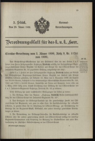 Verordnungsblatt für das Kaiserlich-Königliche Heer 18990128 Seite: 1