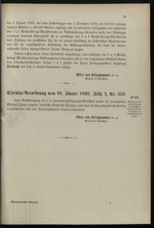 Verordnungsblatt für das Kaiserlich-Königliche Heer 18990128 Seite: 5