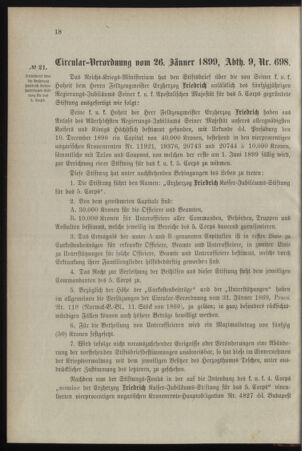 Verordnungsblatt für das Kaiserlich-Königliche Heer 18990128 Seite: 8