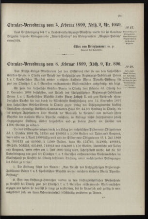 Verordnungsblatt für das Kaiserlich-Königliche Heer 18990211 Seite: 3